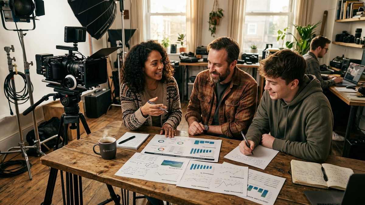 Team collaboration reviewing multi-agent workflow analytics in operations war-room