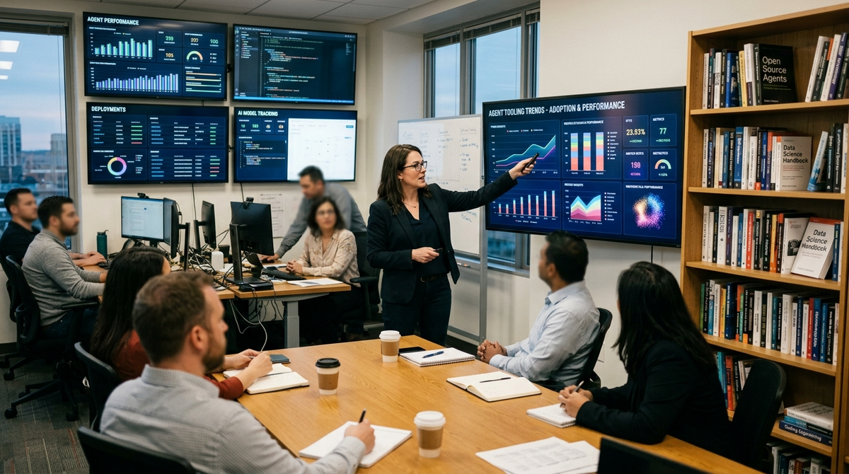 Operations war-room showcasing agent tooling dashboards