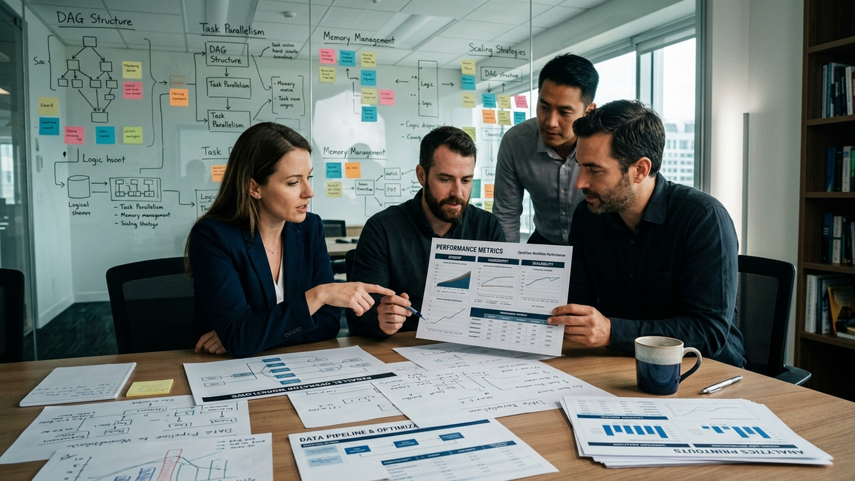Parallel operator workflow with scheduled agents, dashboards, and approval checkpoints