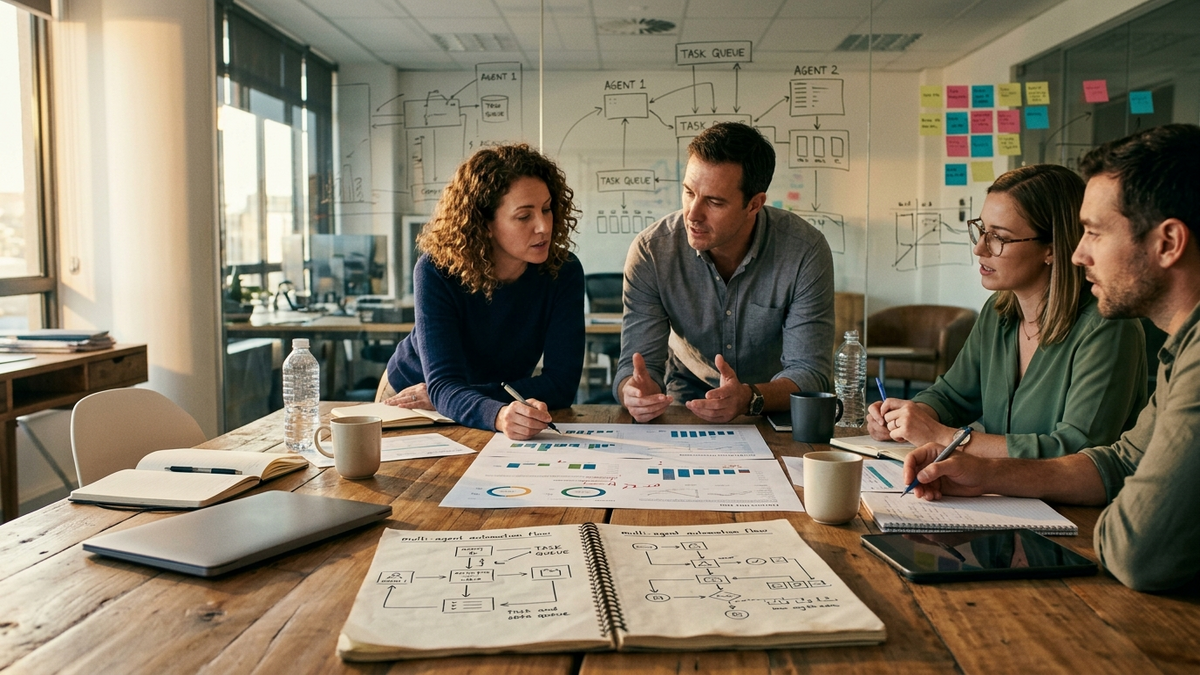Multi-agent collaboration workflow for small teams