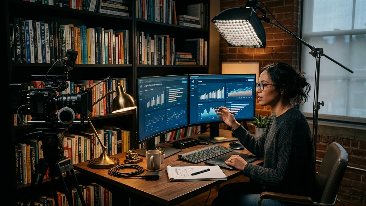 Operator turning AI prompts into a repeatable workflow across multiple screens and notes